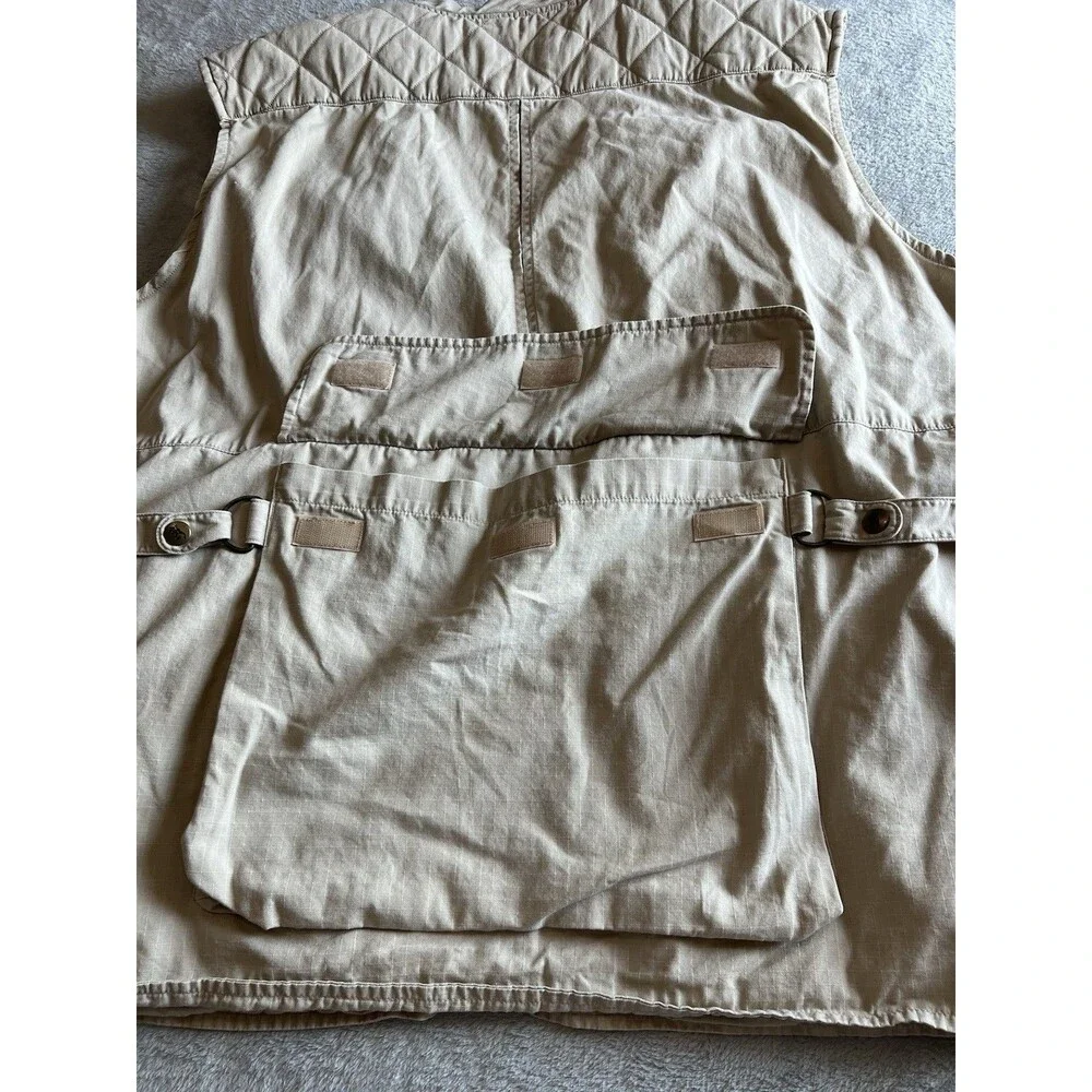 Vintage Browning 90's Multi Pocket Hunting Fishing Utility Vest  Khaki Tan XL